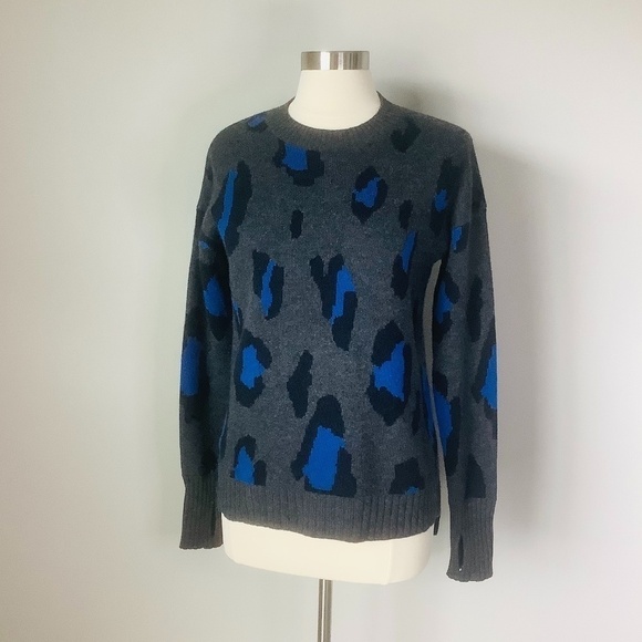 Athleta Wool Cashmere Leopard Crew Sweater MSRP$ 228 - Picture 6 of 16